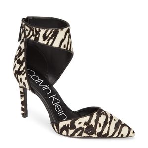 Calvin Klein Rajon Leopard Calf Hair Pumps